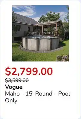 Club Piscine Maho - 15' Round - Pool Only offer