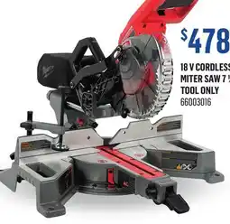 Canac 18 V Cordless Miter Saw 7 1/4 in. Tool Only offer