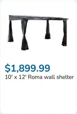 Club Piscine 10' x 12' Roma wall shelter offer