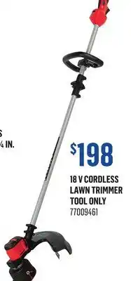Canac 18 V Cordless Lawn Trimmer Tool Only offer