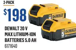 Canac Dewalt 20 V MAX Lithium-Ion Batteries 5.0 Ah offer