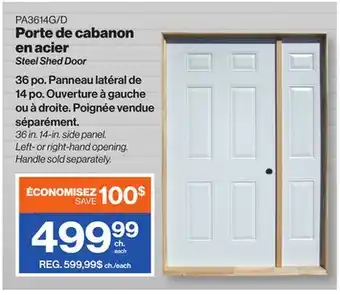 Patrick Morin Steel Shed Door offer