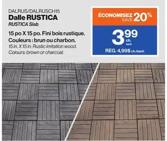 Patrick Morin RUSTICA Slab offer