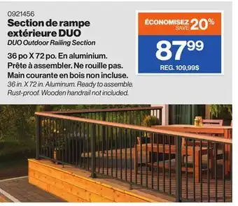 Patrick Morin DUO Outdoor Railing Section offer