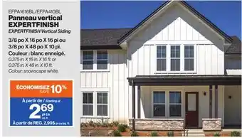 Patrick Morin EXPERTFINISH Vertical Siding offer