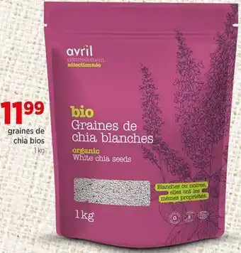 Avril Graines de chia bios offer