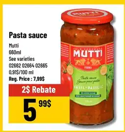 Mayrand Pasta sauce Mutti offer