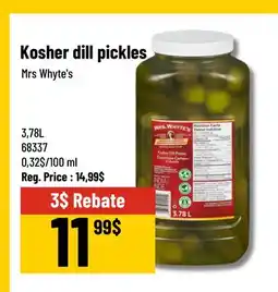 Mayrand Kosher dill pickles Mrs Whyte's offer