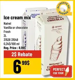 Mayrand Ice cream mix Natrel Vanilla or chocolate Fresh offer