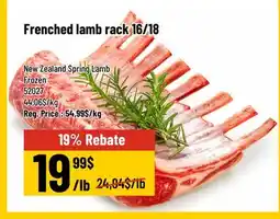 Mayrand New Zealand Spring Lamb Frozen Frenched Lamb Rack offer