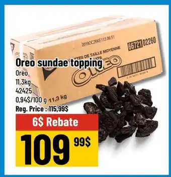 Mayrand Oreo sundae topping offer