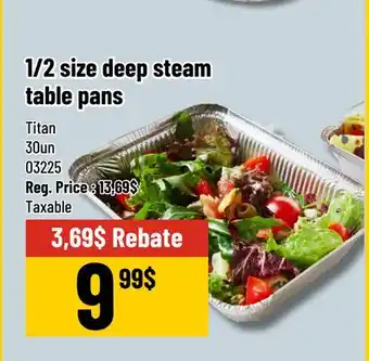 Mayrand 1/2 size deep steam table pans offer