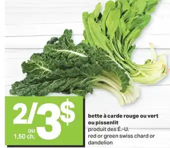 L'Intermarché BETTE À CARDE ROUGE OU VERT OU PISSENLIT offer