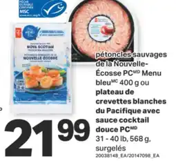 L'Intermarché PÉTONCLES SAUVAGES DE LA NOUVELLE-ÉCOSSE CREVETTES BLANCHES DU PACIFIQUE AVEC offer