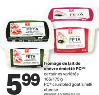 L'Intermarché FROMAGE DE LAIT DE CHÈVRE ÉMIETTÉ, 165/175 G offer