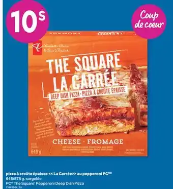 L'Intermarché PIZZA A CROUTE ÉPAISSE LA CARRÉE AU PEPPERONI, 648/678 G offer