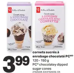 L'Intermarché CORNETS SUCRÉS À ENROBAGE CHOCOLATÉ, 120 - 150 g offer