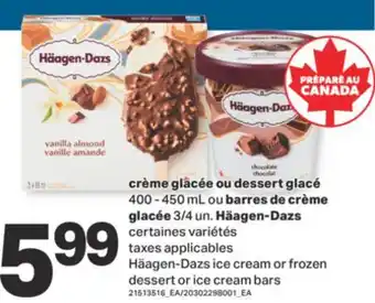 L'Intermarché CRÈME GLACÉE OU DESSERT GLACÉ BARRES DE CRÈME 400 - 450 ML OU BARRES DE CRÈME 3/4 UN offer