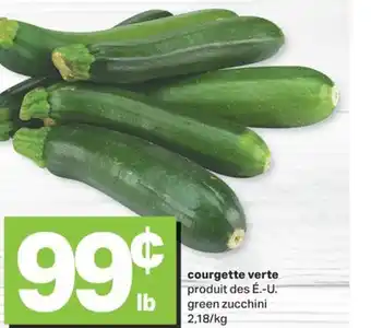 L'Intermarché COURGETTE VERTE offer