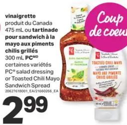L'Intermarché VINAIGRETTE 475 ML OU TARTINADE POUR SANDWICH À LA MAYO AUX PIMENTS CHILIS GRILLÉS, 300 ML offer