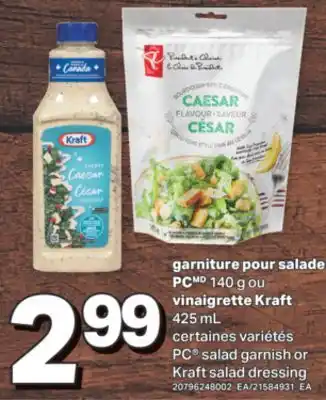 L'Intermarché GARNITURE POUR SALADE PC, 140 G OU VINAIGRETTE KRAFT, 425 ML offer