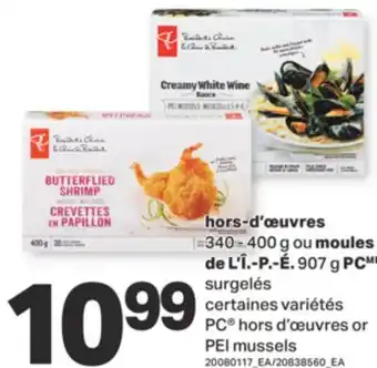 L'Intermarché HORS-D'ŒUVRES, 340 - 400 G OU MOULES DE L'Î.-P.-É. 907 G offer