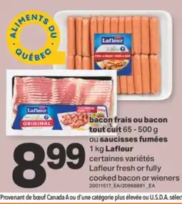 L'Intermarché BACON FRAIS OU BACON TOUT CUIT, 65 - 500 G, OU SAUCISSES FUMÉES, 1 KG, LAFLEUR offer
