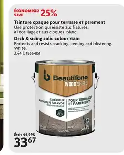 Home Hardware Beauti-tone Deck & Siding Solid Colour stain offer