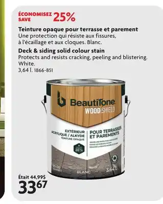 Home Hardware Beauti-tone Deck & Siding Solid Colour stain offer