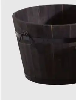 Home Hardware Wood barrel planter offer