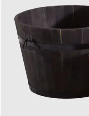 Home Hardware Wood barrel planter offer