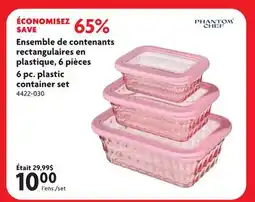 Home Hardware PHANTOM CHEF 6 pc. plastic container set offer