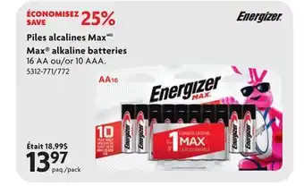 Home Hardware ENERGIZER Max alkaline batteries c offer