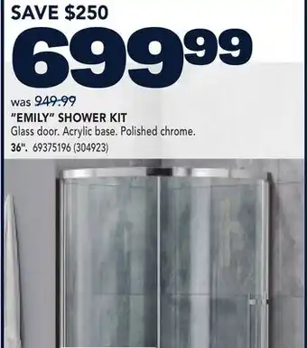 RONA EMILY SHOWER KIT 36 offer