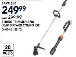 RONA WORX STRING TRIMMER AND LEAF BLOWER COMBO KIT offer