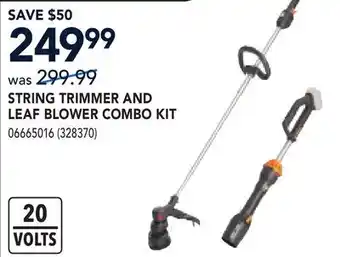 RONA WORX STRING TRIMMER AND LEAF BLOWER COMBO KIT offer