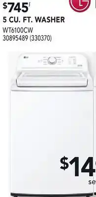 RONA LG 5 CU. FT. WASHER offer