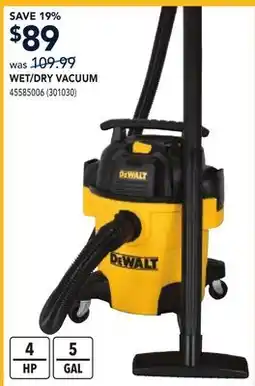 RONA DEWALT WET/DRY VACUUM offer
