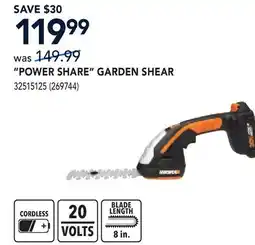 RONA WORX POWER SHARE GARDEN SHEAR offer