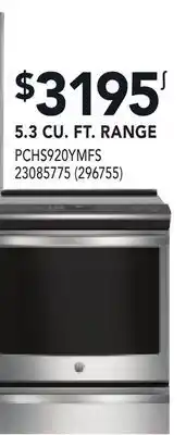 RONA GE 5.3 CU. FT. RANGE offer