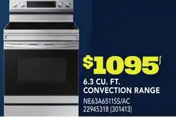 RONA 6.3 CU. FT. CONVECTION RANGE offer