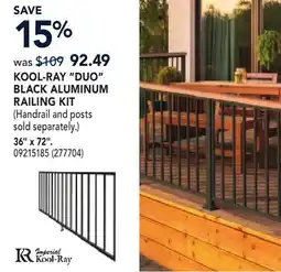 RONA KOOL-RAY DUO BLACK ALUMINUM RAILING KIT offer