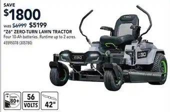 RONA Z6 ZERO-TURN LAWN TRACTOR offer