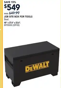 RONA DEWALT JOB SITE BOX FOR TOOLS offer