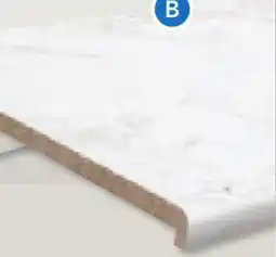 RONA 6' Arctic Snow and white marble finish laminate countertops offer