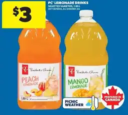 Real Canadian Superstore PC lemonade drinks offer