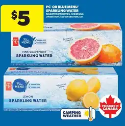 Real Canadian Superstore PC or blue menu sparkling water offer