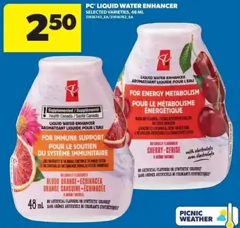 Real Canadian Superstore PC liquid water enhancer offer