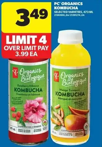 Real Canadian Superstore PC organics kombucha offer