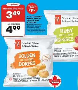 Real Canadian Superstore PC little gems mixed, red or yellow mini potatoes offer